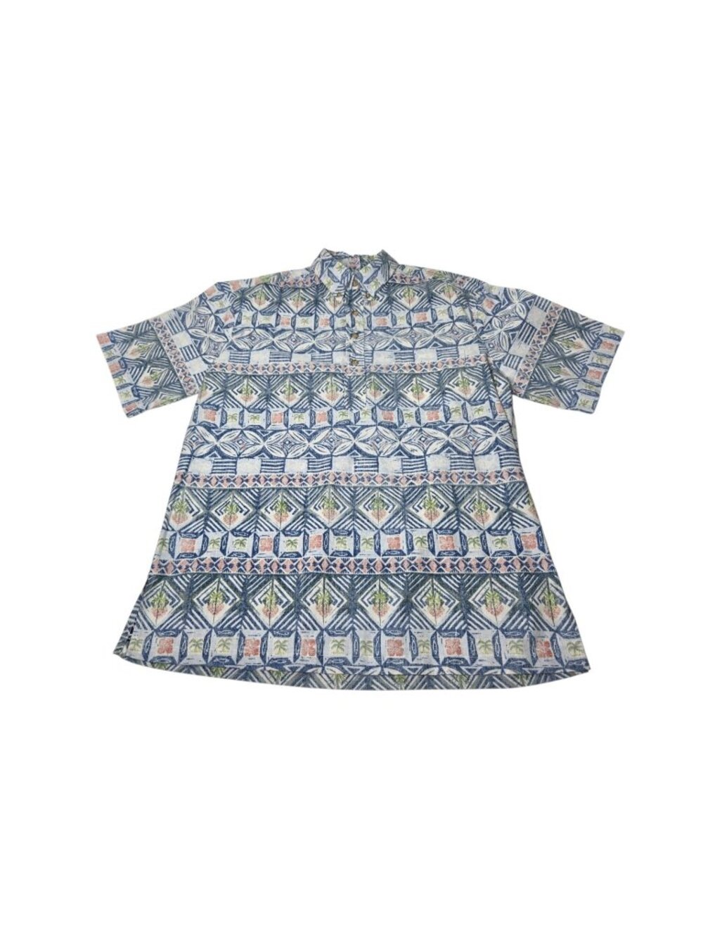 Vintage Kahala Reverse Print Hawaiian Shirt Tropical Men's Large Single Stitch